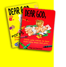 Dear God, thank you notes to God from baby boys and girls...